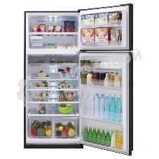 Холодильник Sharp SJXE55PMSL серебристый двухкамерный 388/148 л морозилка сверху