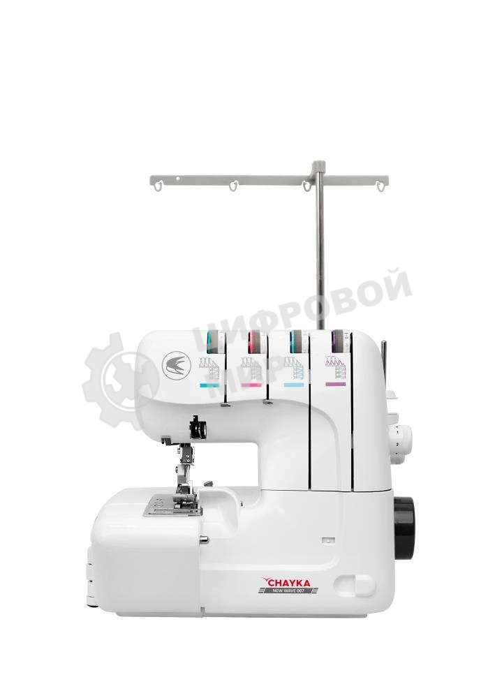 Оверлок ЧАЙКА NEW WAVE 007 2/3/4-х нит. оверлок, 12 видов швов, регул.давления лапки, дифференциал, мусоросборник