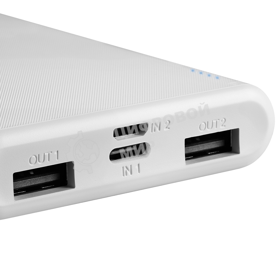 Портативный аккумулятор CANYON PB-108 Power bank 10000mAh Li-poly battery, Input 5V/2A, Output 5V/2.1A(Max), 140*68*16mm, 0.230Kg, White