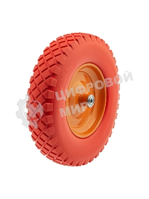Колесо Palisad полиуретановое 4.80/4-8 длина оси 90 мм, подшипник 12 мм