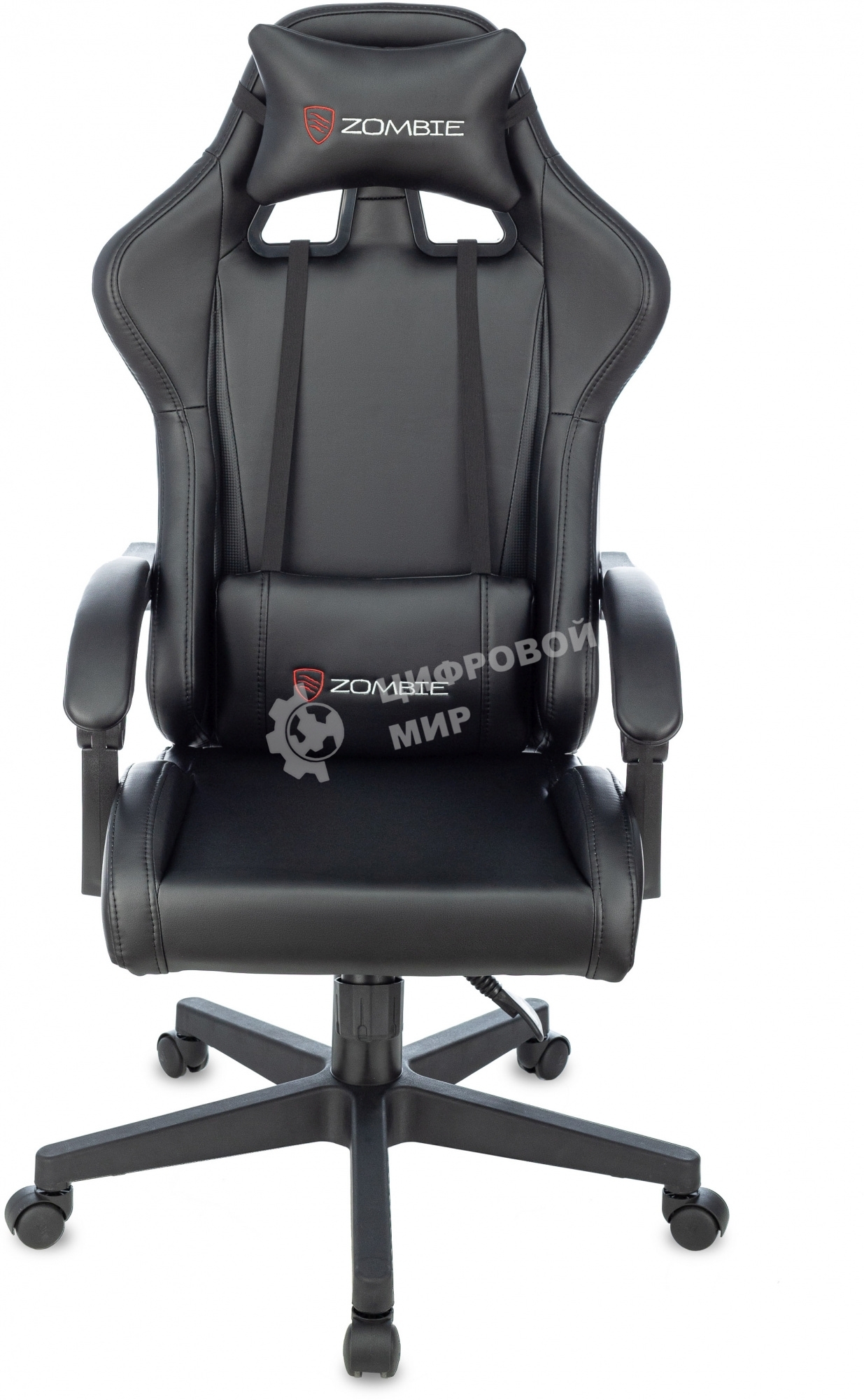 Кресло игровое Бюрократ Zombie GAME TETRA черный/карбон эко.кожа крестов. пластик