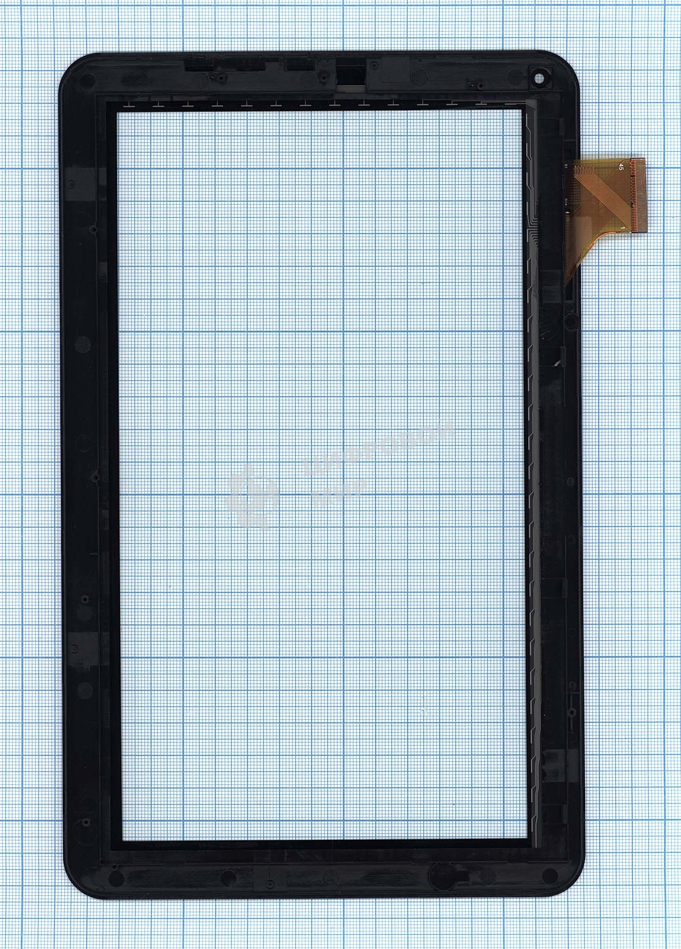 Сенсорное стекло (тачскрин) для Irbis TZ18, черное с рамкой