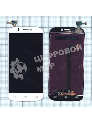 Дисплей для Micromax A300 Canvas Gold белый