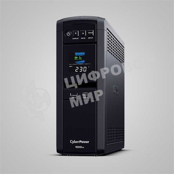 Источник бесперебойного питания Cyberpower CP1600EPFCLCD Line-Interactive 1600VA/100W USB/RS-232/RJ11/45 (6 EURO)