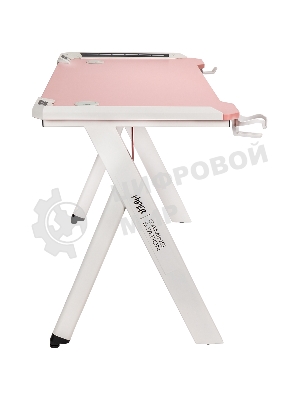 Стол игровой компьютерный HIPER HG-Z1-1160 UNICORN/высота 70 см/ширина 120 см/глубина 60 см/розовая МДФ столешница с карбоновым покрытием и белые ножки (HG-Z1-1160)