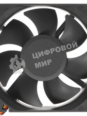 Вентилятор для корпуса Gembird 80x80x25, гидрод., тихий, 3 pin/4pin Molex, провод 30 см