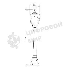 GLYF-8024F / Светильник садово-парковый черное золото