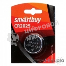 Батарейка Smartbuy CR2025/1B (12/720) (SBBL-2025-1B) (1 шт. в уп-ке)