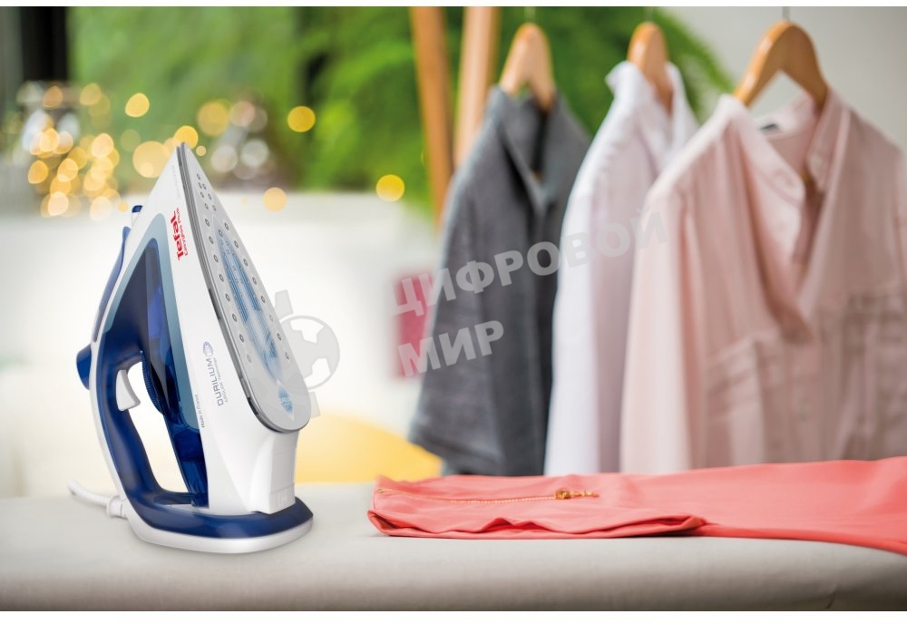 Утюг Tefal FV5715E0, 2200Вт, голубой/белый