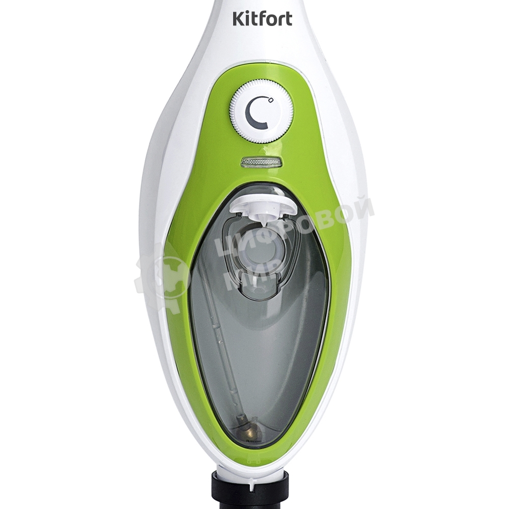 Швабра паровая Kitfort KT-1004-2 1500Вт зеленый/белый