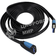 Кабель-удлинитель Vention USB 3.0 AM/AF - 2 м плоский VAS-A13-B200