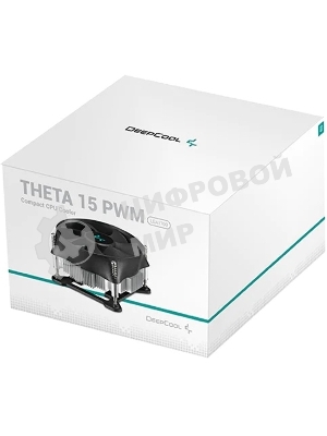 Кулер для процессора DEEPCOOL THETA 15 PWM черный, 100 мм, алюминий, 2800 об/мин, 36 дБ, 4 pin, 65 Вт, 52 мм