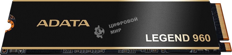 Накопитель SSD ADATA LEGEND 960, 1Tb, PCIe 4.0 x4, M.2 2280, NVMe, R/W 7400/6000, с радиатором