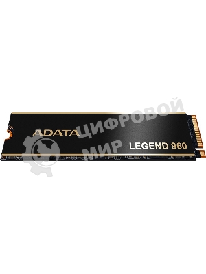 Накопитель SSD ADATA LEGEND 960, 1Tb, PCIe 4.0 x4, M.2 2280, NVMe, R/W 7400/6000, с радиатором