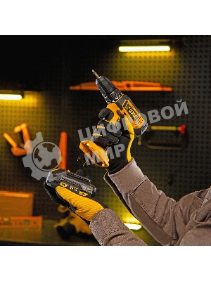 Дрель-шуруповерт Denzel CDL-18-0, 18 В, 0 Ач, 30 Нм, щеточный