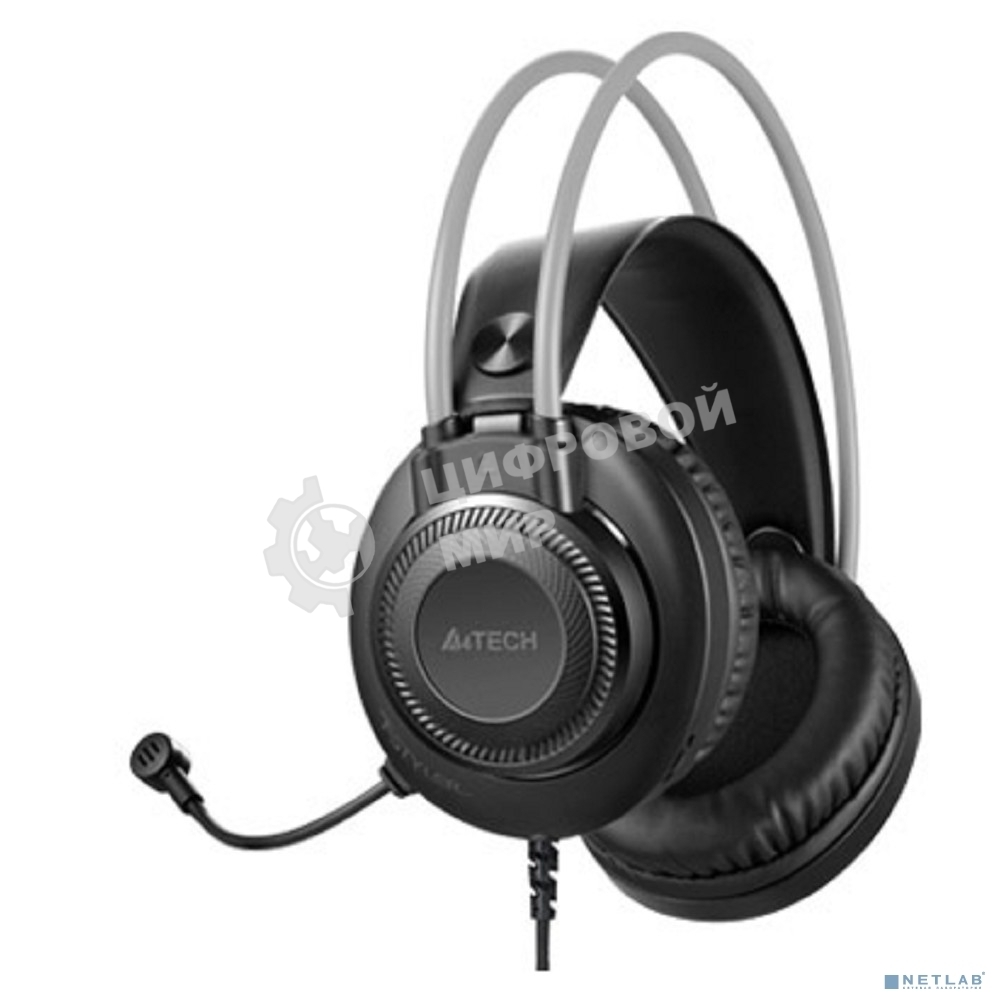 Гарнитура проводная с микрофоном A4Tech Fstyler FH200i серый 1.8м накладные оголовье (FH200I GREY)