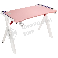 Стол игровой компьютерный HIPER HG-Z1-1160 UNICORN/высота 70 см/ширина 120 см/глубина 60 см/розовая МДФ столешница с карбоновым покрытием и белые ножки (HG-Z1-1160)