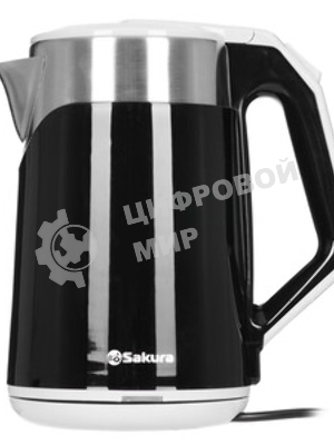 Чайник электрический SAKURA SA-2172BK 1.8 л, двухслойн черный