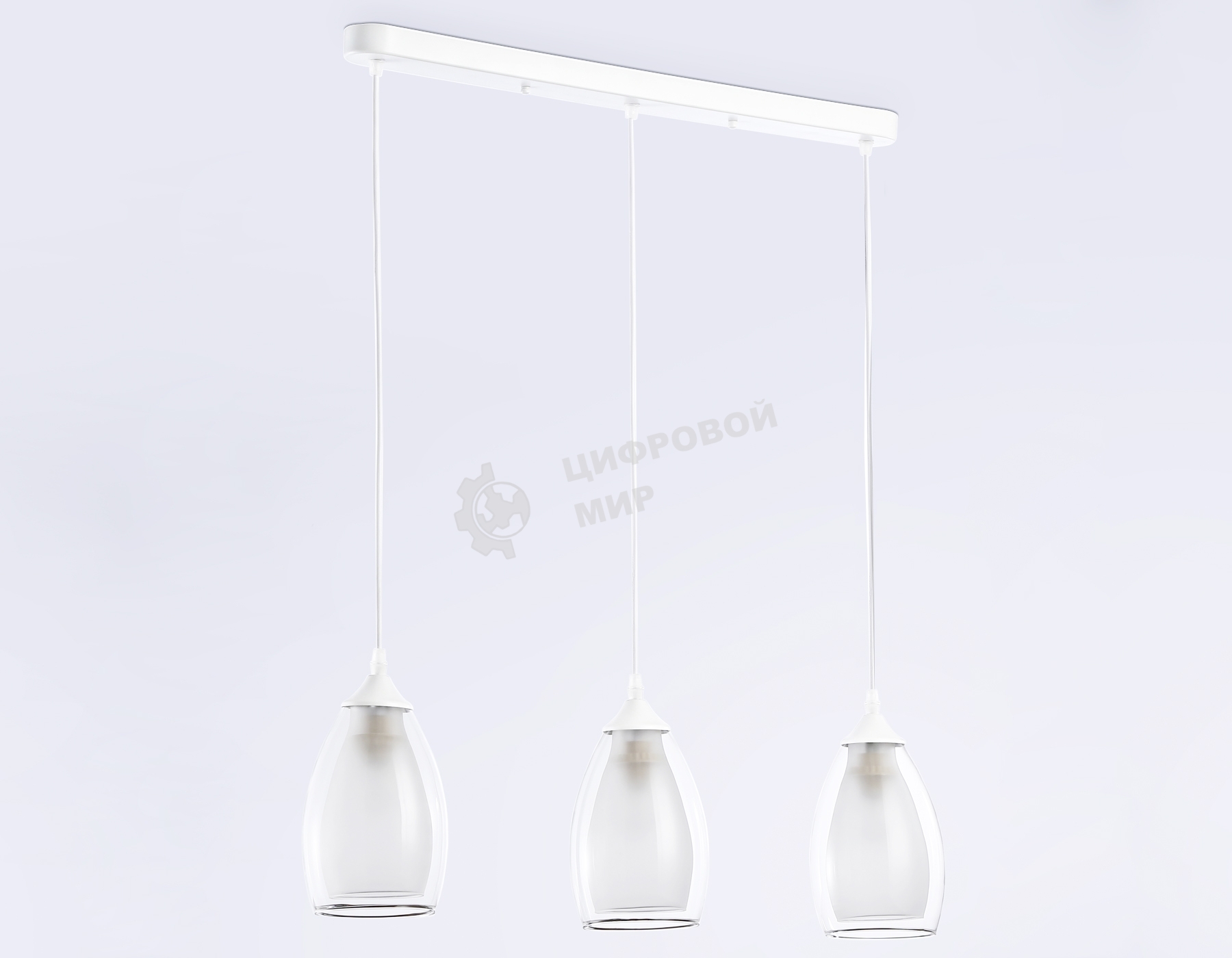 Светильник Ambrella light TR3536/3 WH/CL/FR белый/прозрачный/белый матовый E27*3 max 40W 640*120*820