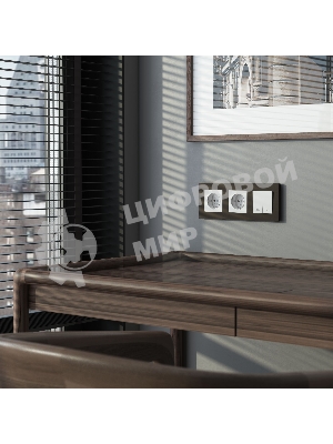Рамка на 3 поста Slab (бронза софт) W0032963