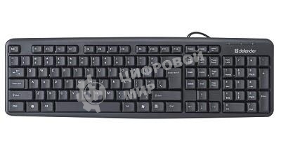 Клавиатура проводная Defender Element HB-520, USB, черный