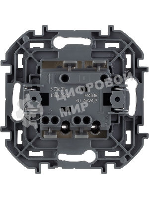 Выключатель 2-клавишный с подсветкой/индикацией 10AX 250 В слоновая кость