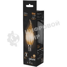 Лампа светодиодная Filament Свеча на ветру E14 9Вт 2700К Gauss 104801109