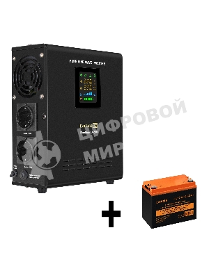 Комплект источника бесперебойного питания Exegate EX295995RUS + батарея 33Aч EX285664RUS 1шт (инвертор, синус, для котла, настенный) ExeGate FineSine SX-500.LCD.AVR.2SH <500VA/300W, чистая синусоида, цветной LCD-дисплей, AVR, 2*Schuko, линейно-интерактивный, крепление настенное/универсальное, Black> + батарея ExeGate HRL 12-33 (12В, 33Ач) 1шт