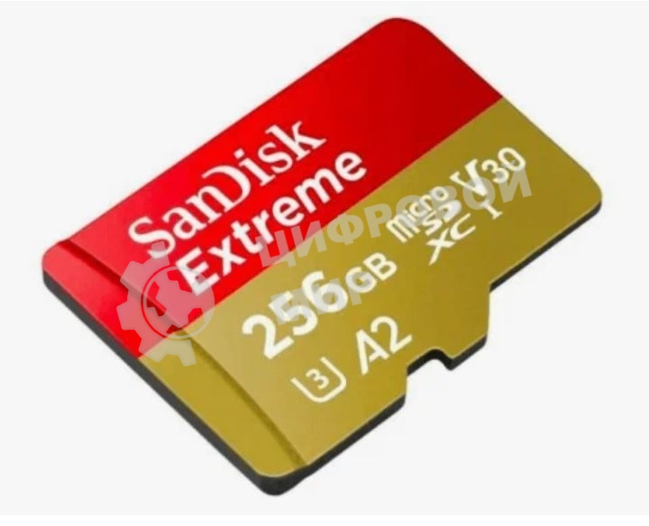 Флеш карта microSD 256Gb SanDisk microSDXC Class 10 UHS-I A2 C10 V30 U3 Extreme 190MB/s