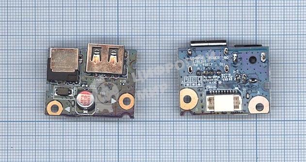 Разъем для ноутбука Lenovo G580 G480 USB 2.0 и DC Jack в сборе на плате