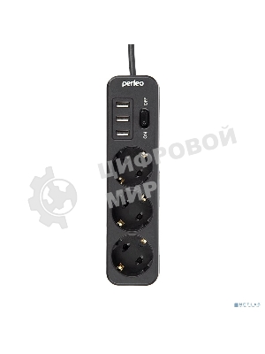Сетевой фильтр PERFEO (PF_C3907) 3 роз х 2 м черный