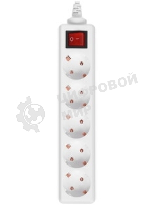 Сетевой удлинитель Buro BU-PS5.1/W 1.5 м (5 розеток) белый (пакет ПЭ)