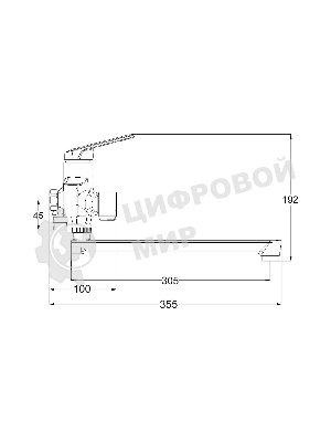PL7BL-006E Смеситель для ванны с длинным изливом из высокопрочного пластика-Черный