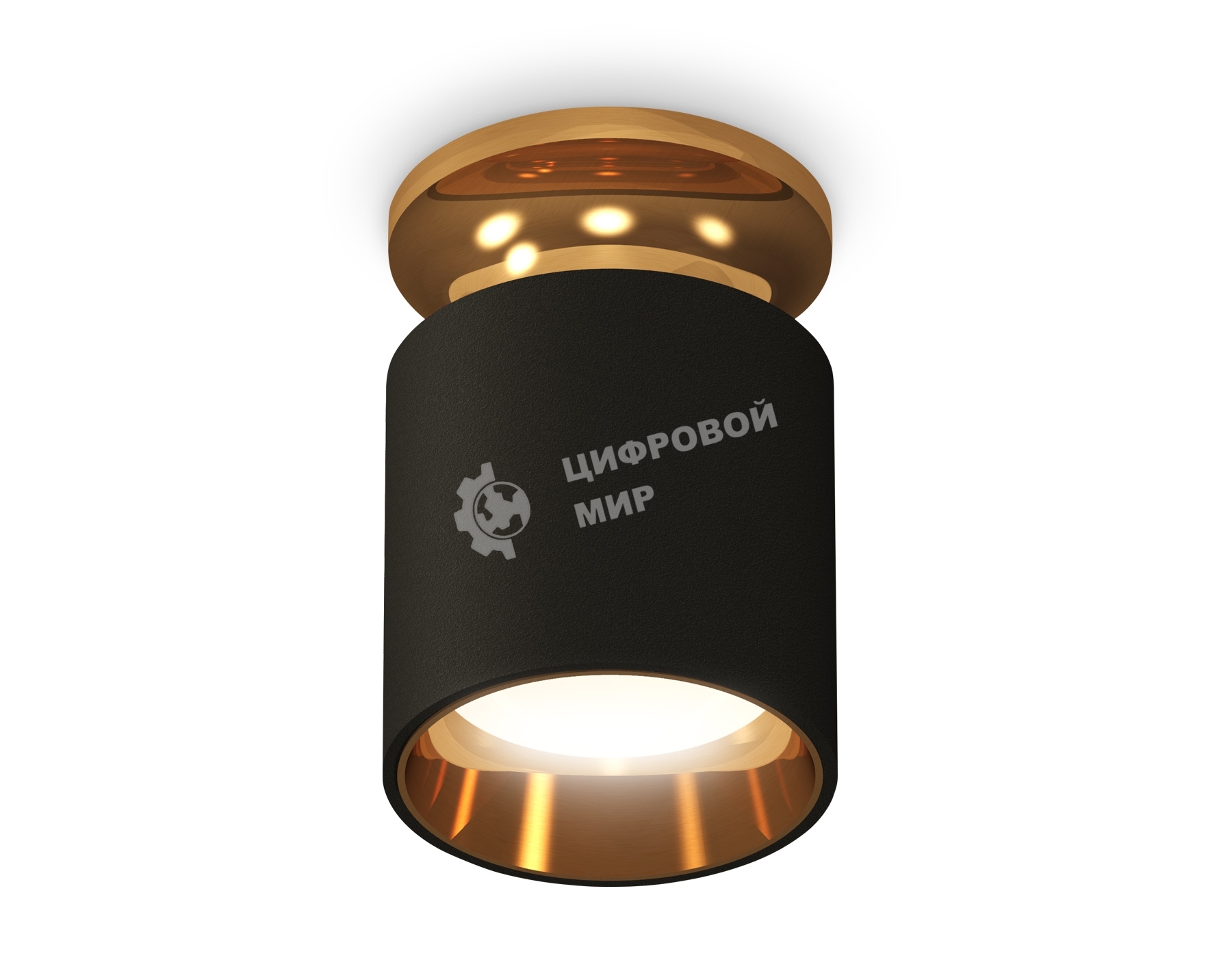 Светильник Ambrella Light XS6302161 SBK/PYG черный песок/золото желтое полированное MR16 GU5.3 (N6905, C6302, N6113)