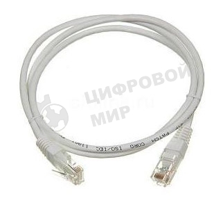 Патч-корд LANMASTER UTP TWT-45-45-1.0-WH вилка RJ-45-вилка RJ-45 cat.5е 1м белый ПВХ