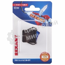 Выключатель клавишный Rexant 250V 16А (4с) ON-OFF синий с подсветкой (RWB-502, SC-767, IRS-201-1) (в упак. 1 шт.)