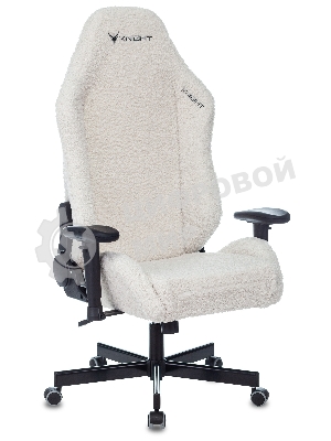 Кресло игровое Knight T1 молочный экомех с подголов. крестовина металл