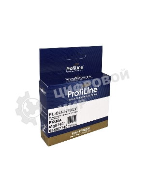 Картридж струйный ProfiLine PL-CLI-471 XLY для принтеров Canon PIXMA MG5740/MG6840/MG7740/TS5040/TS6040/TS8040/TS9040 с чернилами Yellow