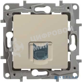 Розетка компьютерная RJ45 кат. 5 UTP, сл. кость ETIKA