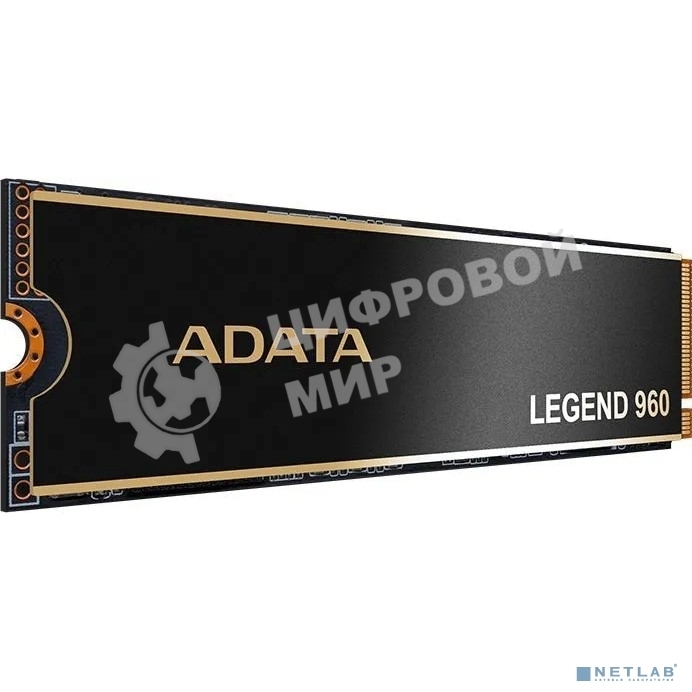 Накопитель SSD ADATA LEGEND 960, 1Tb, PCIe 4.0 x4, M.2 2280, NVMe, R/W 7400/6000, с радиатором