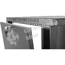 Шкаф ЦМО телекоммуникационный настенный сварной 15U (600 500) съемные стенки, дверь стекло, черный