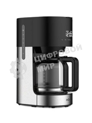 Кофеварка капельнаяBQ CM1001 черный-стальной, исп. кофе -молотый, 1.5 л, 900 Вт.