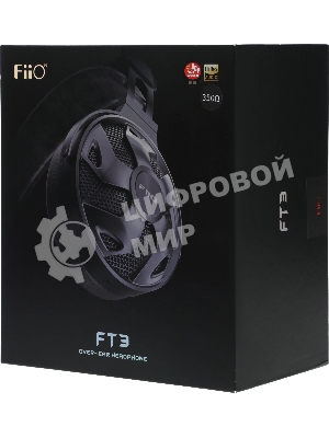 Проводные наушники FiiO FT3 350 Ом черный, полноразмерные, Jack 3.5/4.4/6.35/XLR