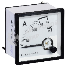 Амперметр Э47 72х72мм 150/5А кл. точн. 1.5 IEK IPA10-6-0150-E