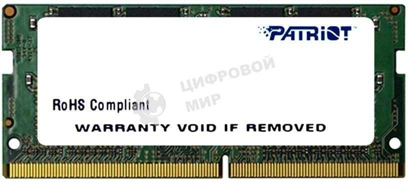 Оперативная память Patriot, DDR4, 16GB (1x16 GB), 2400 MHz, CL17, SO-DIMM