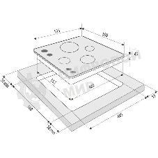 Газовая варочная панель Krona PARTITA 60 IX