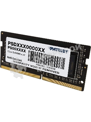 Оперативная память Patriot Signature, DDR4, 16GB (1x16 GB), 3200 MHz, CL22, SO-DIMM