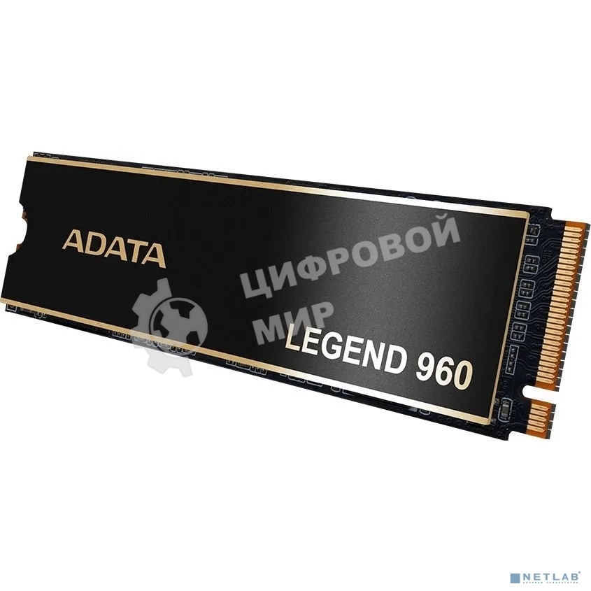 Накопитель SSD ADATA LEGEND 960, 1Tb, PCIe 4.0 x4, M.2 2280, NVMe, R/W 7400/6000, с радиатором