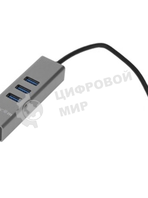 Переходник Telecom USB 3.1 Type-C -->RJ-45 1000Mbps +3 USB3.0, Aluminum Shell, 0.2м Telecom TA311C