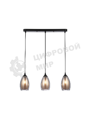 Светильник Ambrella light TR3537/3 BK/SM/FR черный/дымчатый/белый матовый E27/3 max 40W 640*120*820
